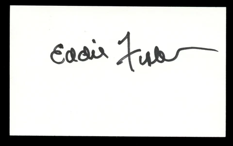 Eddie Fisher d2010 signed autograph auto 3x5 index card Singer & Actor R526 Cover