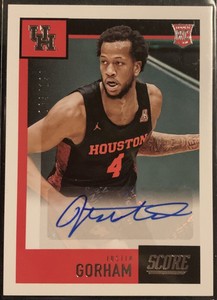 Justin Gorham Houston Basketball Panini score Autograph Rookie Card Auto /199 RC