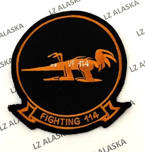US NAVY F-14 TOMCAT FIGHTER SQ. FIGHTING VF-114 "AARDVARKS" PATCH N9 - Bild 1 von 3