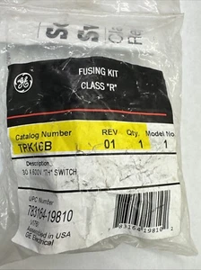 General Electric TRK16B Fusing Kit Class "R" 30A 600V TH Switch - Picture 1 of 3