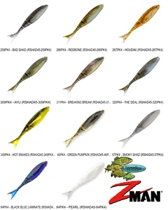 Z-Man RaZor ShadZ 4.5 Inch RSHAD45 Pick Any 11 Colors Soft Plastic Jerkbait - Picture 1 of 23