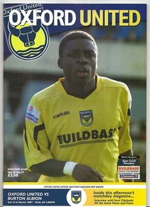 Football Programme>OXFORD UNITED v BURTON ALBION Mar 2007 - Picture 1 of 1
