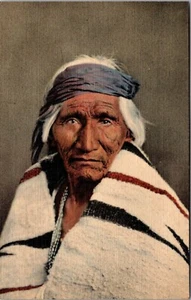 Navajo Scout Hosteen Tso Linen Postcard - Picture 1 of 2