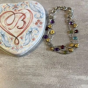 Brighton Eye Candy Hearts Colored Crystals Bracelet - Picture 1 of 5