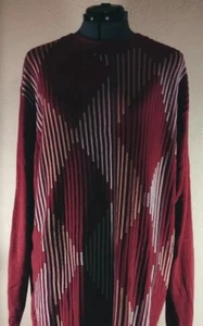 Maglione Uomo Taglia XL Girocollo Acrilico Ruggine - Foto 1 di 4
