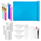 Resin Tools Set 22PCS, A3 Silicone Sheet, 100ML Measuring Cups, Silicone3070