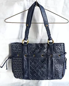 Charlie Lapson Handbag - Blue Leather Satchel / Shoulder Bag - Picture 1 of 7