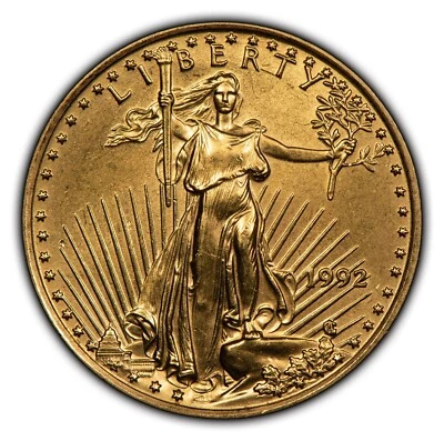 1992 G$10 1/4 oz Gold American Eagle - Low Mintage - SKU-G1655 - Image 1 of 4