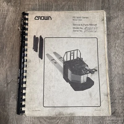 Crown Owners Manual PE 3000 Series Model 3500 Service & Parts 1993 PF-9974 - Image 1 of 4