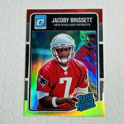 Jacoby Brissett RC 2016 Donruss Optic Red Yellow Holo Prizm Patriots Cardinals - Image 1 of 4