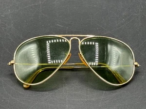 Vintage 1930's RAY BAN Aviator Sunglasses Green Lens B&: 1/10 12k GF Gold Filled - Picture 1 of 6