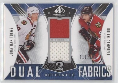 2009 SP Game Used Edition Authentic Fabrics Dual Jonathan Toews Brian Campbell - Image 1 of 2