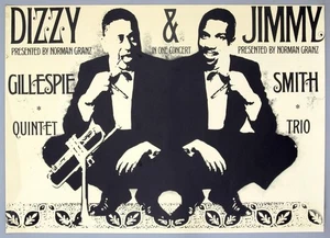 DIZZY GILLESPIE + JIMMY SMITH – rare original 1965 jazz concert poster *KIESER* - Picture 1 of 3
