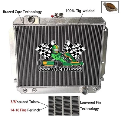 Radiador apto para Chevrolet Impala 1969-1970/Bel Air/Caprice 4,1 L-6,6 L aire acondicionado aluminio Foto 1 de 4