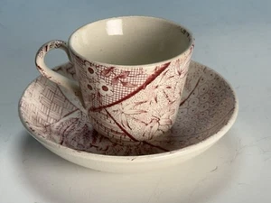Antiguo juego de tazas y platillos Staffordshire Demitasse con movimiento estético - Imagen 1 de 13