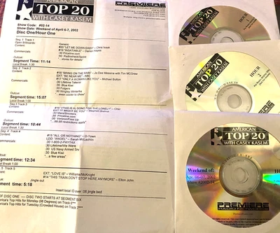 4/6/02 CASEY KASEM AT 20, 3 HR,LONG DISTANCE DEDICATIONS, AMERICAS TOP HITS,MINT - Image 1 of 4