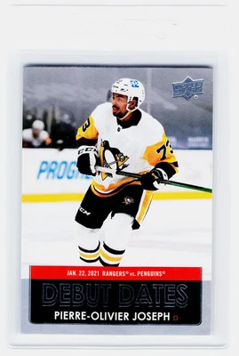 2021 Upper Deck Series 1 Debut Dates Pierre-Olivier Joseph - Image 1 of 2