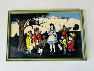 Alice im Wunderland Houle 1930 Reliance Glasmalerei Nr. 420 GERAHMT - Bild 1 von 6