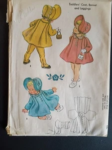 Mantel Mütze Leggings Vintage McCalls 2018 Muster Kleinkind Größe 2 Mädchen keine Transfers - Bild 1 von 3