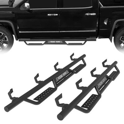 Escalón lateral de acero para Chevy Silverado/GMC Sierra 1500 2500 3500 HD doble cabina 07-19 Foto 1 de 4