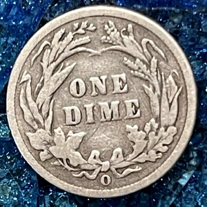 ~ Moneda de diez centavos de plata barbero 1898-O tipo Estados Unidos llantas completas envío gratuito ~ - Imagen 1 de 6