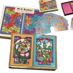 Doppio set carte da gioco Escher completo e 2 vetrate dal Congresso no jolly - Foto 1 di 12
