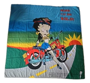 2007 Betty Boop Biker Duschvorhang Born To Be Wild Motorrad 72" x 72" - Bild 1 von 7