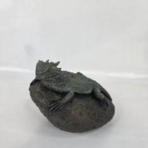 Rare Signed Phil Vanderlei Bronze Sculpture Limited Edition #/500 Horned Lizard - Picture 1 of 10