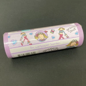 Bang On The Door Groovy Chick Wallpaper Border 5m Lilac Vintage 2004 New *READ - Picture 1 of 10