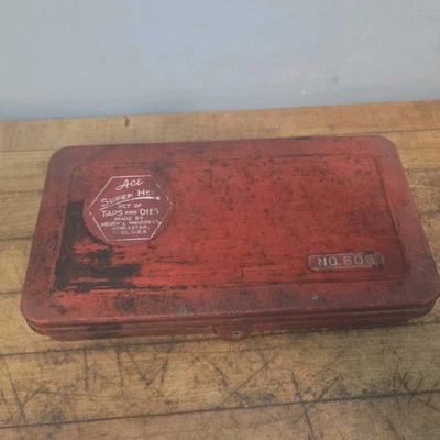 Ace Super Hex set of taps & dies in case no 606 Henry Handson Mass USA - Image 1 of 4