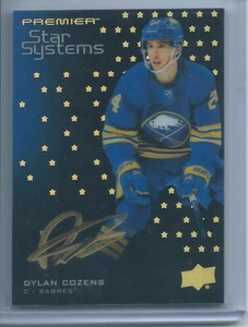 Dylan Cozens Star Systems Gold Auto /25 2021-22 Upper Deck Premier - Picture 1 of 2