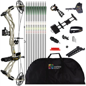 Archery Compound Bow Kit 0-70lbs Hunting Package Adult Arrows Target Dragon X9 - Picture 1 of 17