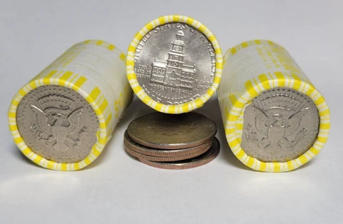 Kennedy Half Dollar Roll Banked Wrapped Roll 20 Coins Cover