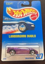 1994 Hot Wheels LAMBORGHINI DIABLO Purple w/5SP International Card