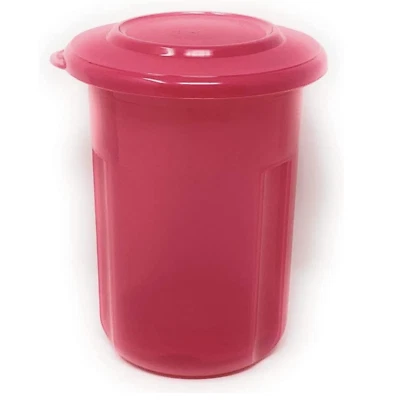 Tupperware Pick A Deli Pickles Olives Round Container Pink Rare New - Image 1 of 2