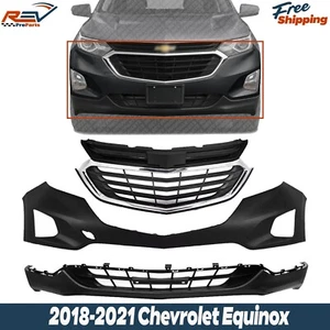 Front Bumper Cover Fascia & Grille Assembly Kit for 2018-2021 Chevrolet Equinox - Picture 1 of 8