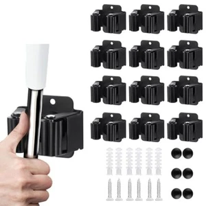 12PCS Broom and Mop Holder Heavy Duty Garden Tool Organizer Rack Rake and Sho... - Picture 1 of 7