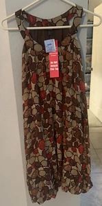 Forever Geometric Brown Print Smock Size M NWT - Picture 1 of 3