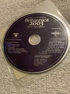 Encyclopedia Britannica (2003, PC) Ready Reference CD-ROM - Picture 1 of 3