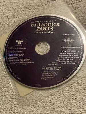 Encyclopedia Britannica (2003, PC) Ready Reference CD-ROM  - Image 1 of 3