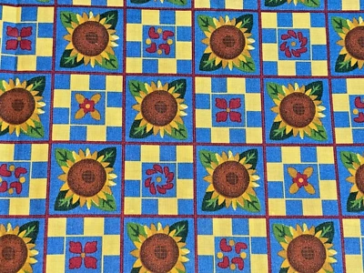 SUNFLOWER Provence Claire Murray Classics Cranston COTTON Quilt Fabric 74" x 44" - Image 1 of 3