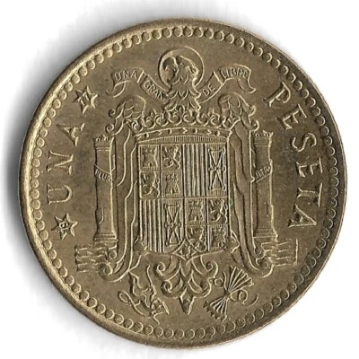 1975 (1977) Spain Una 1 Peseta World Coin - KM# 806 - Image 1 of 2