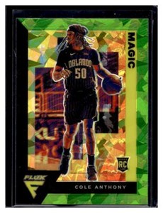 2020-21 Panini Flux Green Cracked Ice Prizm #210 Cole Anthony RC Fanatics