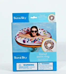 Sun & Sky Pool Swim Ring Float Donut Shape Large 40” New - Picture 1 of 3