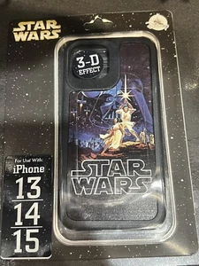 DISNEY PARKS STAR WARS Luke, Leia, Darth Vader iPHONE 13/14/15 CASE 3-D EFFECT - Picture 1 of 1