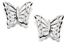 F. Hinds Stud Sterling Silver Fine Earrings without Stone