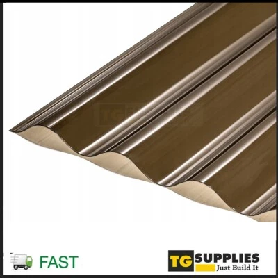 High Impact SunPlex® Bronze Polycarbonate Corrugated Roofing Sheets - UV FILTER