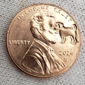 2024 Penny 1C Puggle Dog Pet Animal Puppy Counterstamp Charm Gift Lucky Coin! - Picture 1 of 2