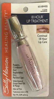 2  pieces Sally Hansen 18 Hour Lip Treatment -CLEAR WHISPER 6518-05  - Image 1 of 2
