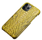 For Apple iPhone15 Pro Max Plus 14 13 12 Handmade Genuine Snakeskin Leather Case